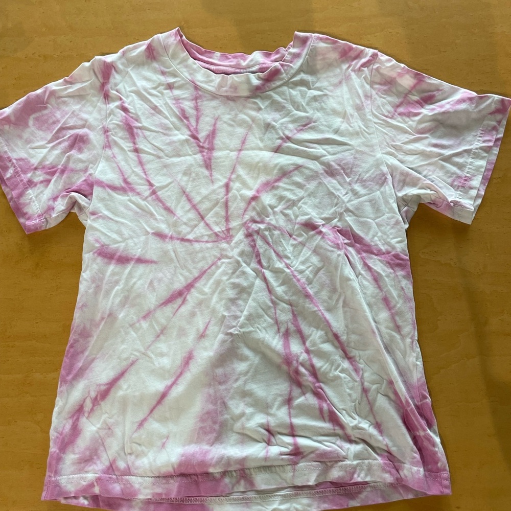 & Other Stories Pink and White Short Sleeve Tee